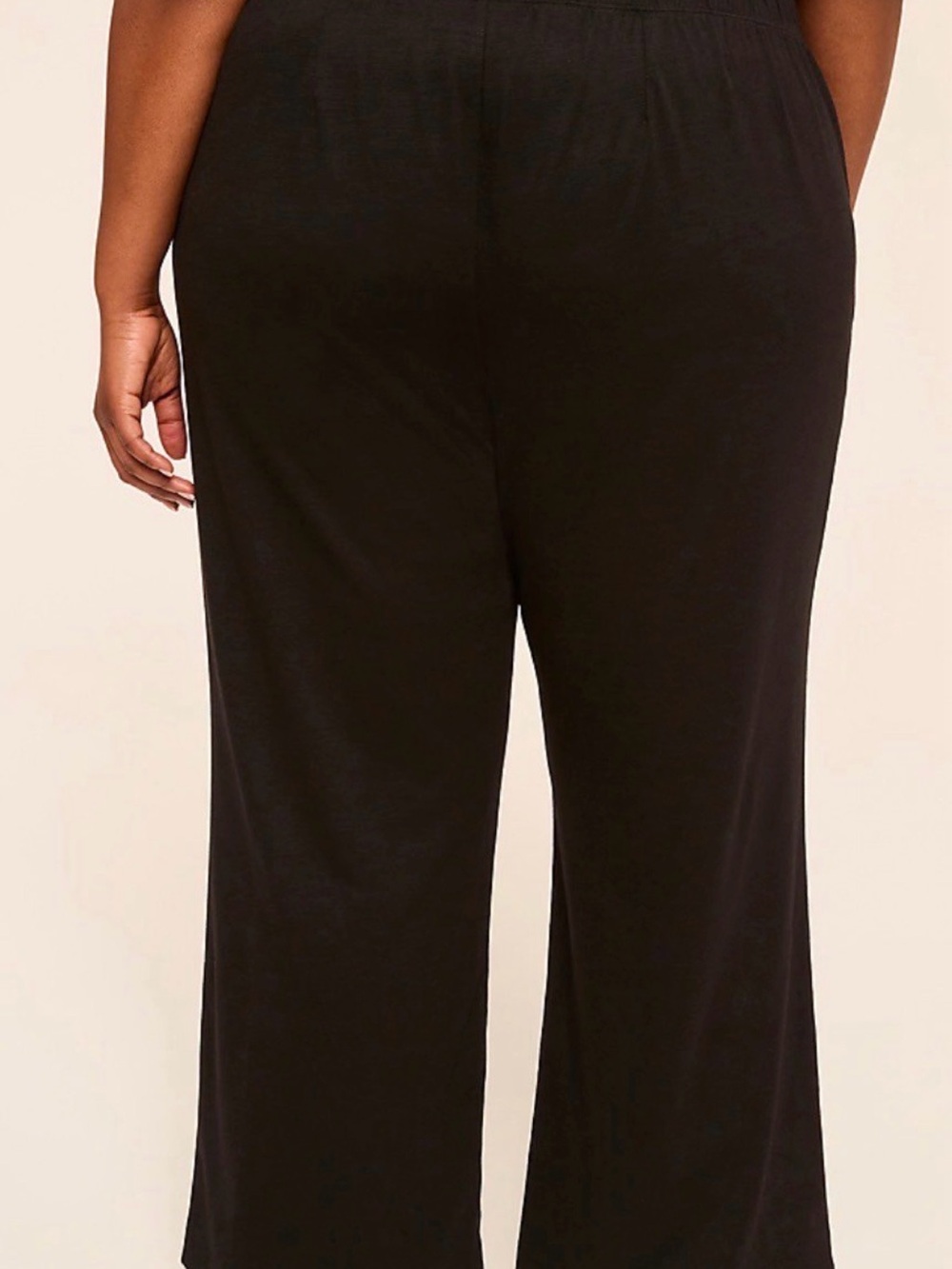 Lane Bryant Black Straight-Leg Plus-Size Pants